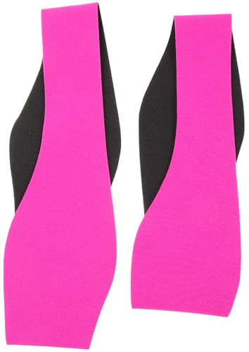 ibasenice Lot de 2 Bandeaux de Natation Cache-oreilles Élastiques en Tissu Confortable Rose Foncé, Ajustables, pour Adultes et Garçon et Filles, pour Natation, Bain et Sport Nautique