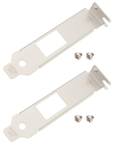 Briny River Staffa PCI A Mezza Altezza da 2 Pezzi Staffa per Case del Computer con Viti da 8 Cm Compatibile con Intel X540-T1 X550-T1 X520-T1