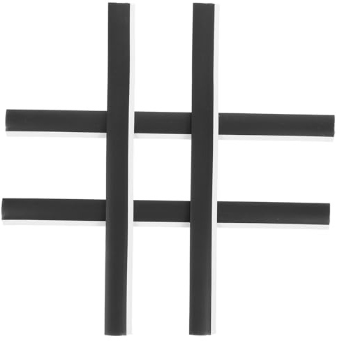 FOYTOKI 4pcs Dustpan Rubber Lip Replacement Strips, 28cm Universal Soft Edge Bars for Dustpan Repair, Flexible Black Rubber Inserts for Household Cleaning Tools