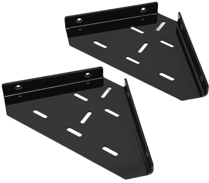 Wakects Akrylhörn Flytande Hylla, Svart Triangulär Duschhörnhylla, 2-pack Väggmonterad Förvaring med Dräneringsspår, Platsbesparande Badrumsarrangör för Duschbruk