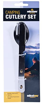 Milestone 3-teiliges Camping-Besteck - Silber