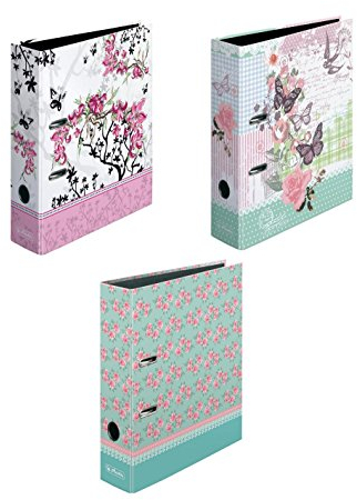 3 verschiedene Motivordner / DIN A4 / 80mm breit