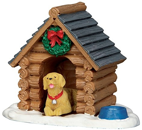 Lemax Carnival Village Log Cabin Dog House Christmas Accessory #54943