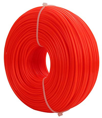 STARVAST Strimmer Wire 2.4mm x 100m, Heavy Duty Strimmer Line, Round Core Nylon Trimmer Line Brush Cutter Wire Cord - Orange