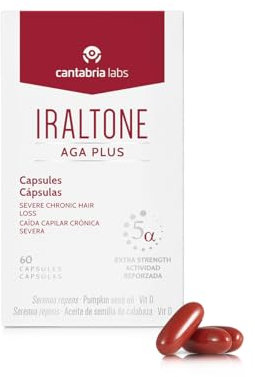 Cantabria Labs - Iraltone AGA Plus - 60 Cápsulas - Formulado para abordar la caída capilar crónica severa - Fortalece el cabello - Sin Gluten y Lactosa