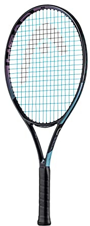 Raqueta de tenis HEAD GRAVITY 25, negra, grip talla 07, 8-10 años