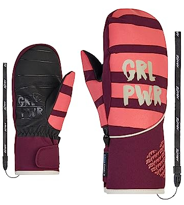 Ziener Mädchen LIWANI Ski-Fäustling/Wintersport | wasserdicht, Primaloft, modisch, Velvet red, 5