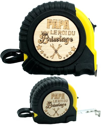 ERNESTINE - Mètre ruban je t'aime papa - cadeau fête des pères et fête des grands pères - cadeau papa accessoire homme - mètre pliant personnalisable famille - cadeau homme anniversaire Noël naissance