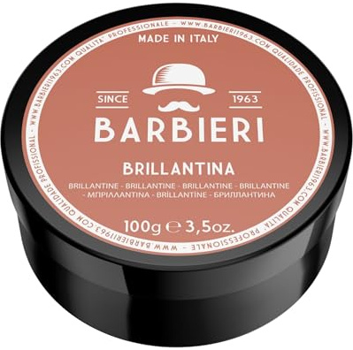 Barbieri 1963 - Brillantina per capelli Professionale - Effetto bagnato, tenuta leggera - Profumata -100gr