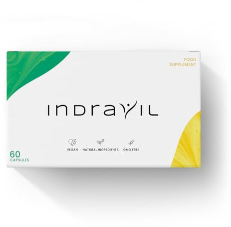 INDRAVIL La fórmula DUO original 2024 Apoya el cuerpo con polvo de espirulina, polvo de inulina, Garcinia Cambogia, L-carnitina, L-arginina y zinc, 60 cápsulas (1 paquete)