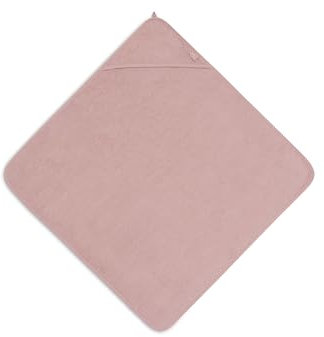 Jollein Kapuzenhandtuch Baby - Frottee, Wild Rose - 100% Baumwolle - 75x75cm - OEKO-TEX-Zertifziert - Babyhandtuch mit Kapuze für Mädchen und Jungen