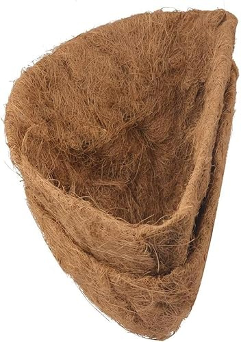 TINGMEI Half Round Coco Liner for Hanging Basket, Wall Flower Basket, Coconut Fiber Planter Liners for Garden Planter Flowers Pots (12 Inch(30CM))