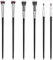 Yuanchu Lot de 6 pinceaux de maquillage ultra fins pour eyeliner Essence - 6 pinceaux coudés - Brosse à sourcils - Mascara professionnel - Accessoires pour fard à paupières - Pinceaux anti-cernes -