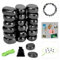 20 Piezas Imanes de Hematita, Irregulares Piedras Magnéticas, Multifuncionales Imanes para Refrigerador, Portátil Ajedrez Magnético para Casa Oficina Viajes Fiestas Camping (Negro)
