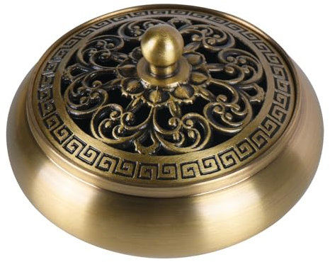TAIYOU Vintage Brass Incense Burner with a little Holder for Incense Sticks Metal Burner Works for Sticks Cones Mini Incense Holder for Bedroom Aromatherapy Spa Yoga Gift Home Decoration