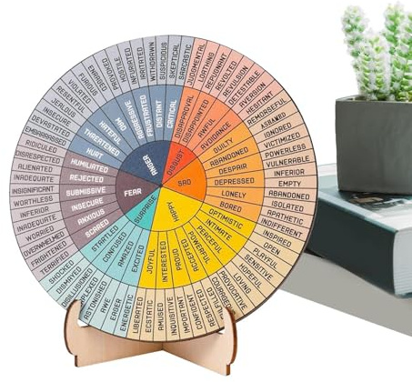 Gráfico De Rueda Calmante - Gráfico De Emociones | Rueda De Exhibición De Sentimientos | Identificador De Emociones, Ayuda Visual Para Niños Apoyo Emocional, Rastreador De Ánimo Diario, Herramienta De
