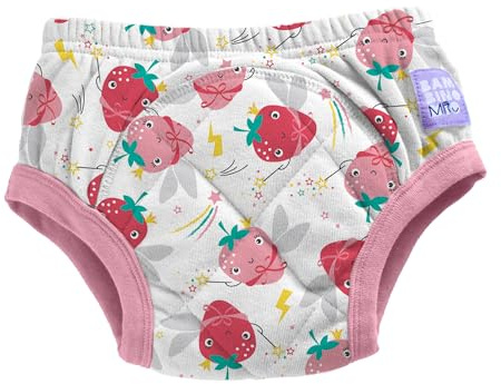 Bambino Mio Neu und verbessert, diskreter Kreuzstich - Töpfchen Trainingshose Kinder Trainerhosen Töpfchentraining Trainingsunterhosen, 3-4 Jahre Super Erdbeere