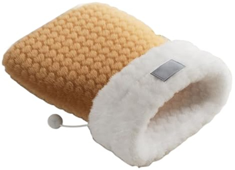 Niche pour chat, coussin chauffant en peluche pour animaux domestiques – Lit pour chat en peluche douce | Pour Noël, Halloween, camping, jeu, intérieur, voyage, voiture, se cacher, se reposer