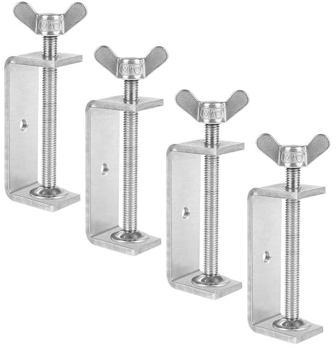 4 Pezzi Morsetto a C in Acciaio Inox C Fascette 53-78mm, Morsetto a Vite Regolabile con Mascelle, Morsetto di Supporto Pinza di Fissaggio Morsetto da Tavolo Morsetto di Supporto per Morsetto di
