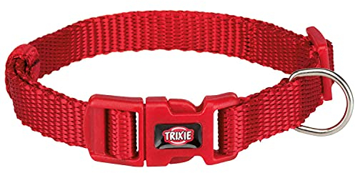 TRIXIE Premium Halsband Größe XS–S: Halsumfang 22–35 cm/10 mm in rot - stufenlos verstellbares Hundehalsband für sehr kleine bis kleine Hunde, neoprengepolstert, 201403