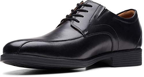 Clarks Men's Whiddon Pace Oxford, Black Leather, 9.5 UK