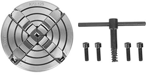 Lathe Chuck 125mm 4Jaws 4 Jaw Chuck 4 Jaw Independent Lathe Chuck K72 Lathe Chuck Jaw Chuck Metal Lathe Chuck Accessories Turning Chuck Clamp 3000r/min