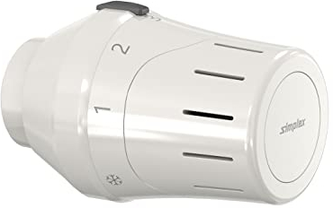 Simplex Exklusiver Thermostatkopf TC-E1 - Weiß, Klemmanschluss, Einfache Temperaturregelung, Hohe Effizienz- F35332