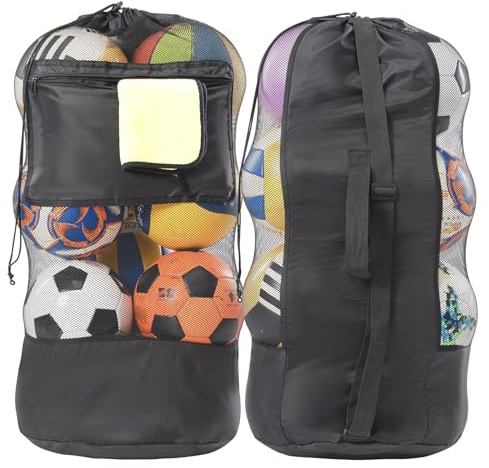 OrgaWise Extra Large Soccer Ball Bags for Coaches with Handle and Strap,Basketball Ball Bag(30x40/76x102cm)