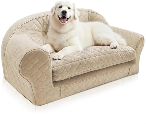 LELEFIDO Hundesofa, luxuriöse Haustiercouch mit abnehmbarem Bezug, weiche und bequeme Hundebettmatte für kleine und mittelgroße Hunde oder Katzen