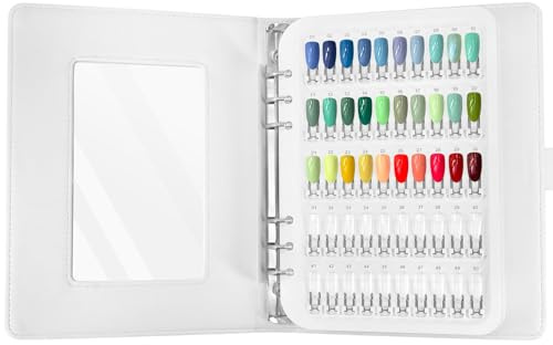 150 colores carta de uñas plantillas de presentación, expositor de uñas carta de colores esmalte semipermanente para estilo de uñas y visualización de colores, C11