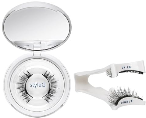 Pestañas Magnéticas Reutilizables, Extension de Pestañas Sin Pegamento & Eyeliner, Pestañas Postizas Magnéticas Naturales para Piel Sensible, Aplicación en 10 Segundos, Con Applicador y Ca