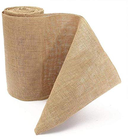 Time to Sparkle 30cmx10M Hessian Roll Table Runner Rustic Burlap Fabric Sewed Edge Vintage Shabby Chic