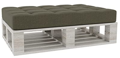 Gutekissen® Pallkudde Kviltade Kuddar med Knappar PFG (Sittdyna 120x80, Mörkgrön)