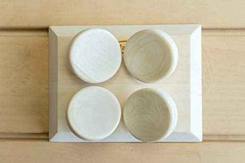 Halu - Almohada para sauna (madera de álamo, rectangular, ergonómica, perfecta para cualquier cabeza)