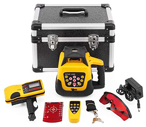VEVOR Niveau Laser Autonivelant Balayage Rotative 360° Verticale Horizontale Auto-Alignement Rouge Travail 100 m pour Construction Bâtiments Professionnels Maçonnerie Clôtures Entrepreneurs Fondations