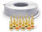 PureLink Lautsprecherkabel OFC 2 x 2,50mm² (0,20mm), 30,0m, weiß, Set mit 8 Bananensteckern