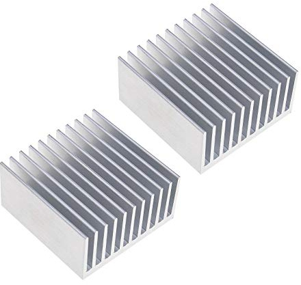 2 st 40 x 40 x 20 mm aluminium kylfläns kylare kylfläns silverton för kylning elektroniska elanläggningar