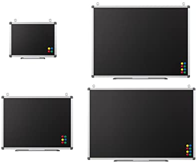 HMH-Shop Magnettafel schwarz Kreidetafel 90x60cm 80x60cm 60x45cm 40x30cm Magnetwand inkl. Magnete Kreidestift und Befestigungsmaterial zum aufhängen der Tafel (60x45cm)