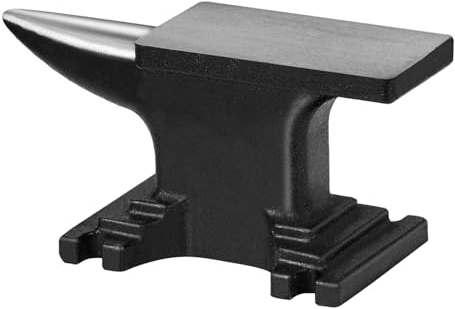 VEVOR Enclume de Forgeron 4 kg à Une Bigorne Enclume en Acier Moulé Robuste Table de Travail 132x68 mm Dureté 50HRC Compacte pour Traitement des Métaux Fabrication des Artisanats Bijoutier Atelier