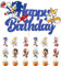 Kinder Geburtstag Party Kuchen Topper Sonik Hedgehog Happy Birthday 1-Stück Cupcake Toppers