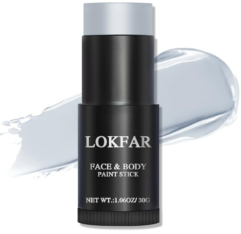 LOKFAR Gray / Grey Face Body Paint Stick, Eye Black Stick for Sports, Waterproof Full-Coverage Grey Face Makeup for Halloween Grayscale Zombie Werewolf Stage Cosplay Makeup