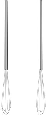 TAFOND 2 Pcs Mini Whisk, Stainless Steel Skinny Egg Beater Whisk for Blending, Whisking, Beating, or Stirring