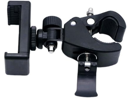 AKSIQIOL Universal Mic Stand Phone Holder, 360° Rotation Clamp for Live Streaming, Video Shooting & Travel, Compatible with Most Smartphones