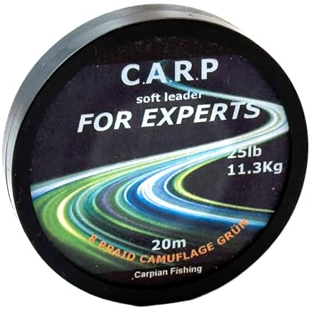 Leadcore Vorfachschnur für Karpfenangeln Karpfenmontage Camo Leadcore Leader Vorfachmaterialien 25lb 11.3Kg und 45lb 20.4kg (Soft Leader 20m)