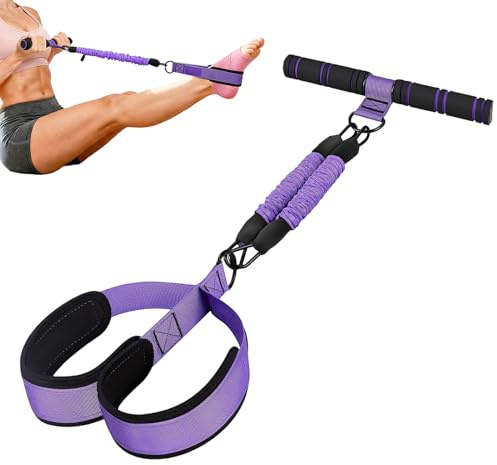 Estrattore per pedali, trainer per fune elastica per le gambe | Estrattore per pedali yoga con maniglia | per palestra in casa, allenamento yoga, allenamento fitness