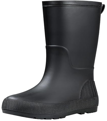 Chelsea Boots Bottes d'équitation en caoutchouc pour femme - Bottes de jardin imperméables - Bottes de pluie légères - Bottes d'équitation imperméables - Noir, Noir , 41 EU