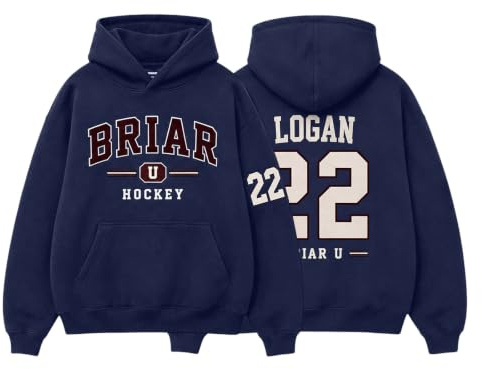 Campus Sweat capuche Briar U Hockey Graham Numéro 44 Logan 22 Tucker 46 Di Laurentis 66 Vêtement Décontracté Cadeau Fan Campus Merch A05 XL
