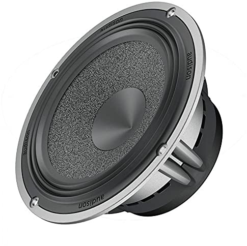 Audison AV 6.5 – Coppia di woofer hi-end a due vie da 165 mm con cono in fibra di cellulosa pressata e sospensione a profilo doppio, 100 W, 4 Ohm, 50 Hz-7 kHz