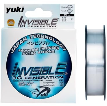 NYLON YUKI INVISIBLE TRANSPARENT 0.25MM 6,95 kg 300 MT