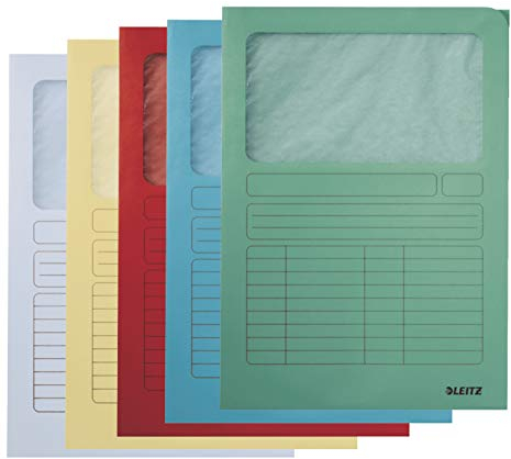 Esselte Leitz - Carpeta de cartón (tamaño A4, tapa derecha y superior abierta, tamaño A4), varios colores